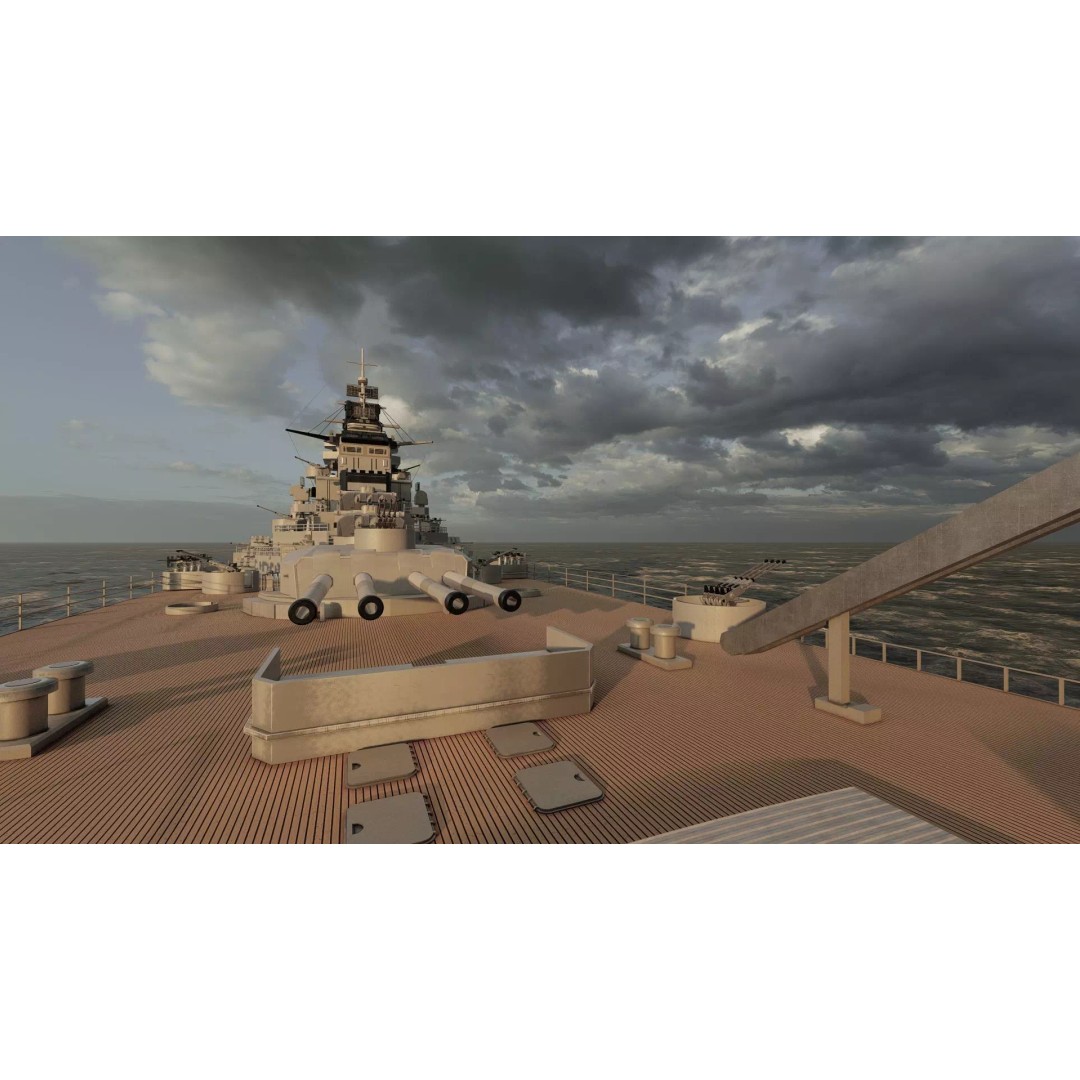 French Navy Battleship 3D Model – Detailed Military Vessel, Lumion Ready - View 39