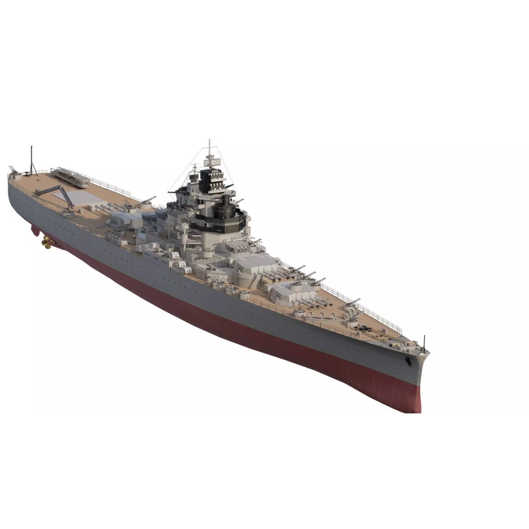 French Navy Battleship 3D Model – Detailed Military Vessel, Lumion Ready - View 4