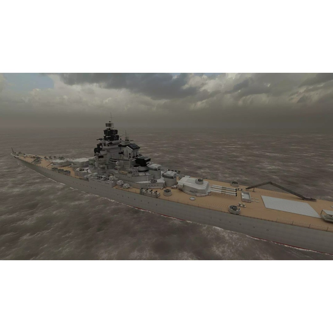 French Navy Battleship 3D Model – Detailed Military Vessel, Lumion Ready - View 40