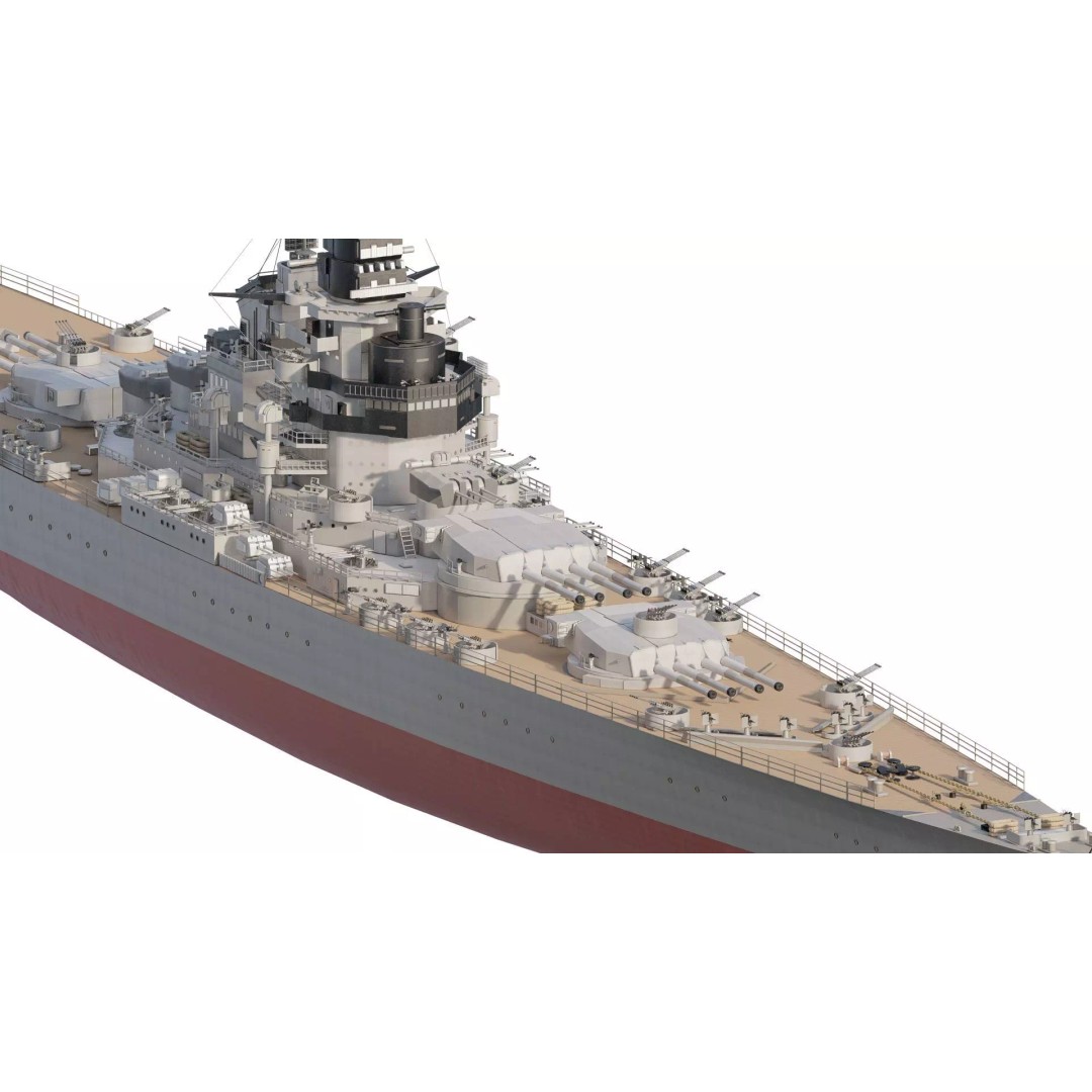 French Navy Battleship 3D Model – Detailed Military Vessel, Lumion Ready - View 5