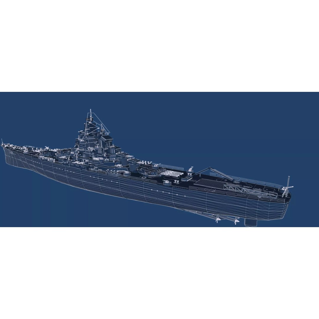 French Navy Battleship 3D Model – Detailed Military Vessel, Lumion Ready - View 51
