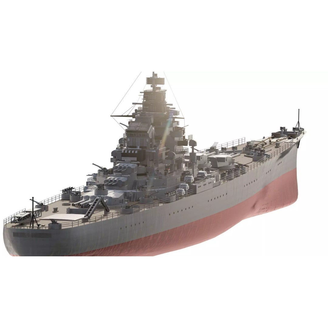 French Navy Battleship 3D Model – Detailed Military Vessel, Lumion Ready - View 7