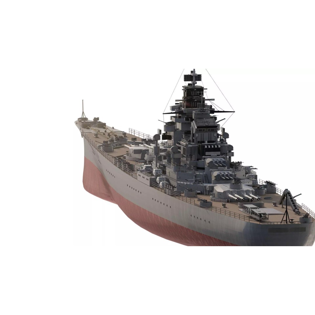 French Navy Battleship 3D Model – Detailed Military Vessel, Lumion Ready - View 8