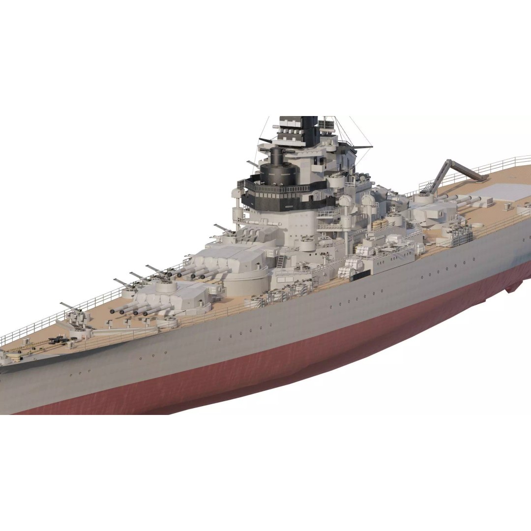 French Navy Battleship 3D Model – Detailed Military Vessel, Lumion Ready - View 9