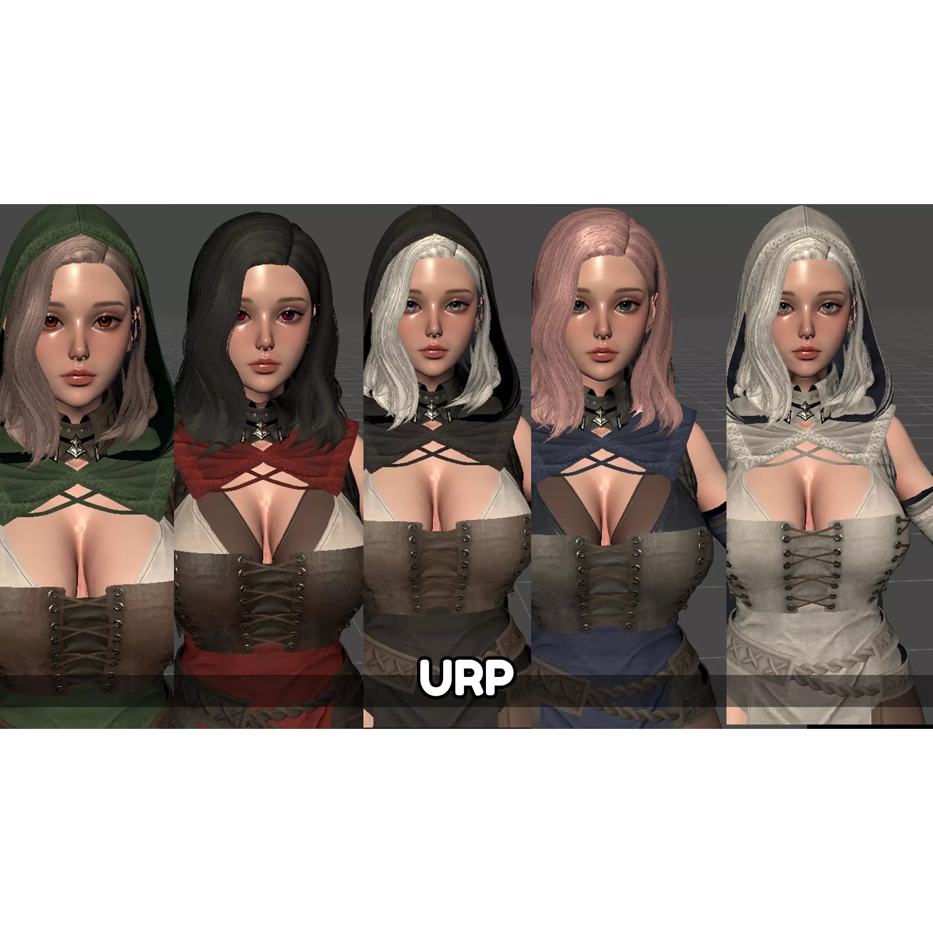 Archer Girl Sena - Low-Poly Game-Ready 3D Model