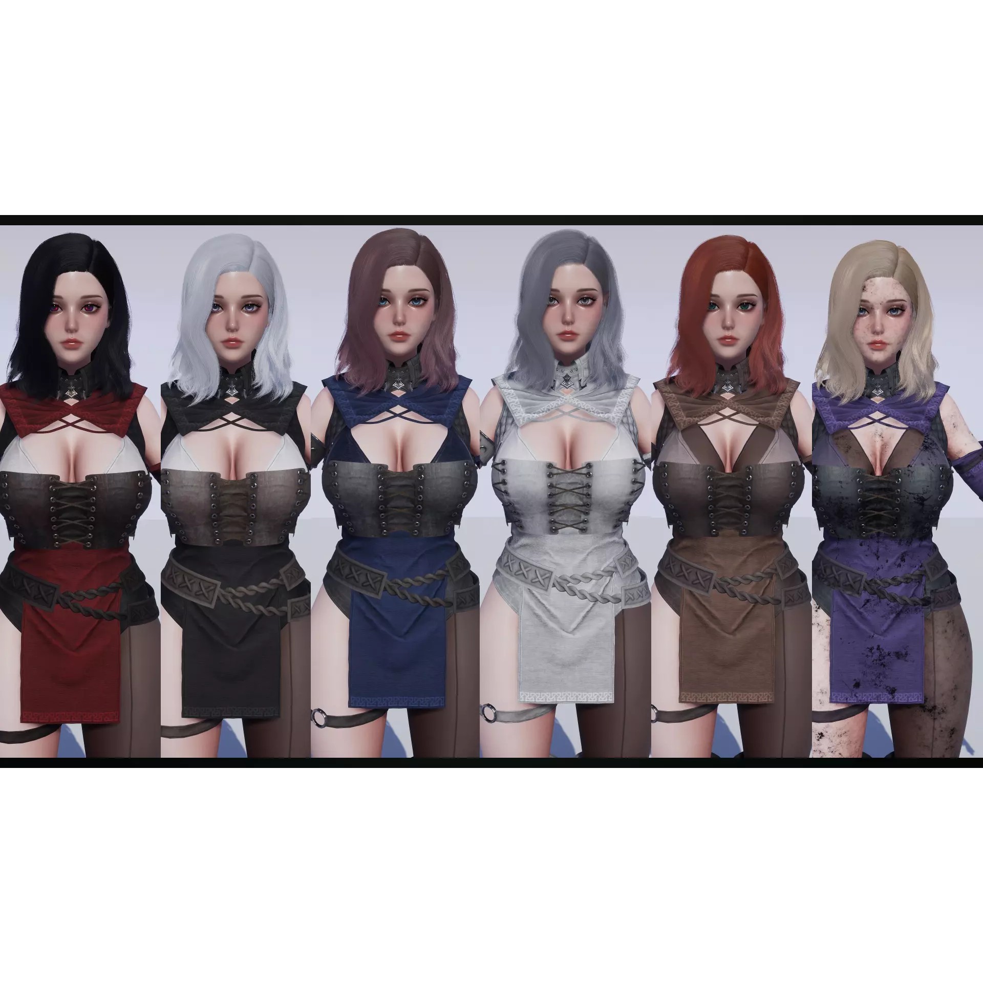 Archer Girl Sena - Low-Poly Game-Ready 3D Model - View 15