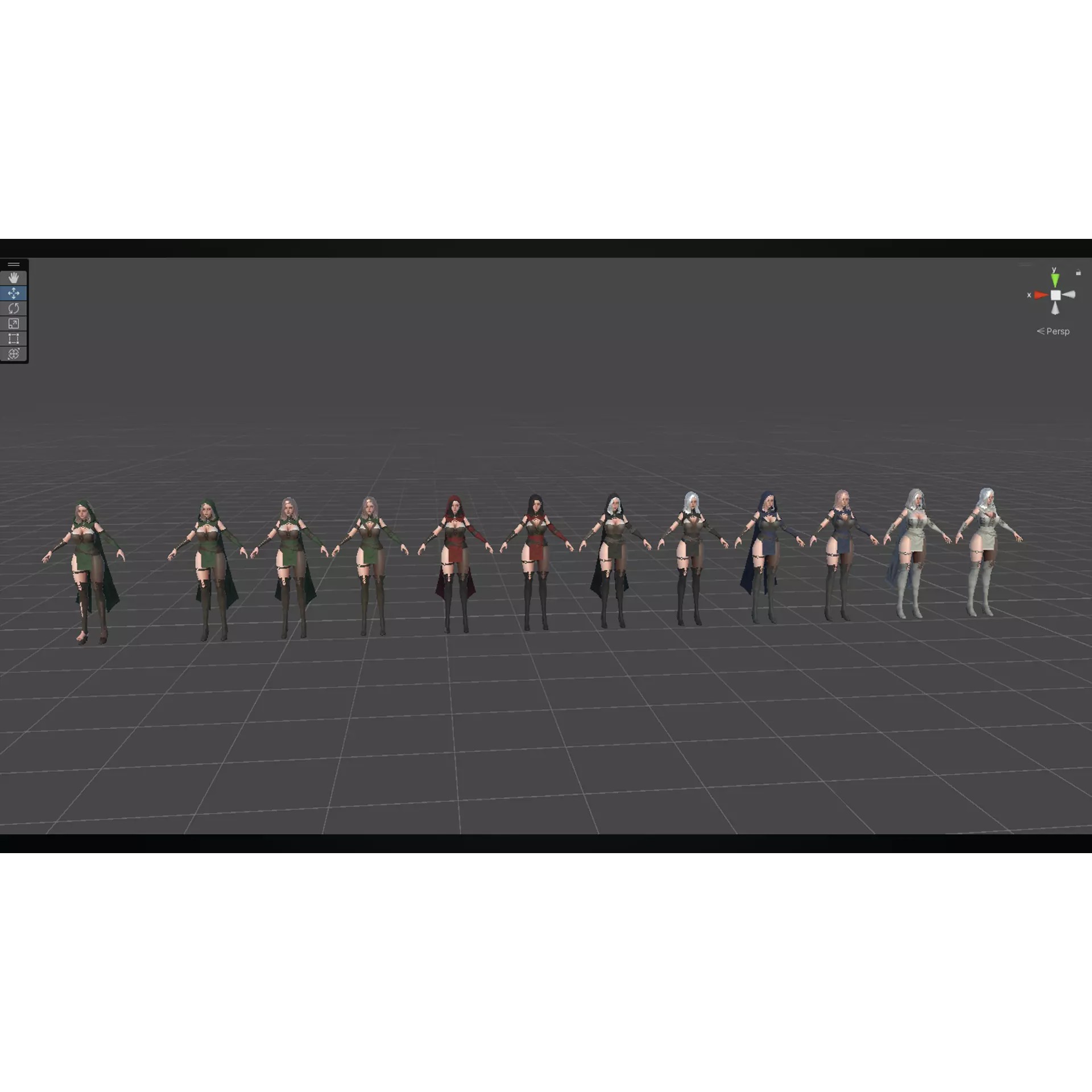 Archer Girl Sena - Low-Poly Game-Ready 3D Model - View 16