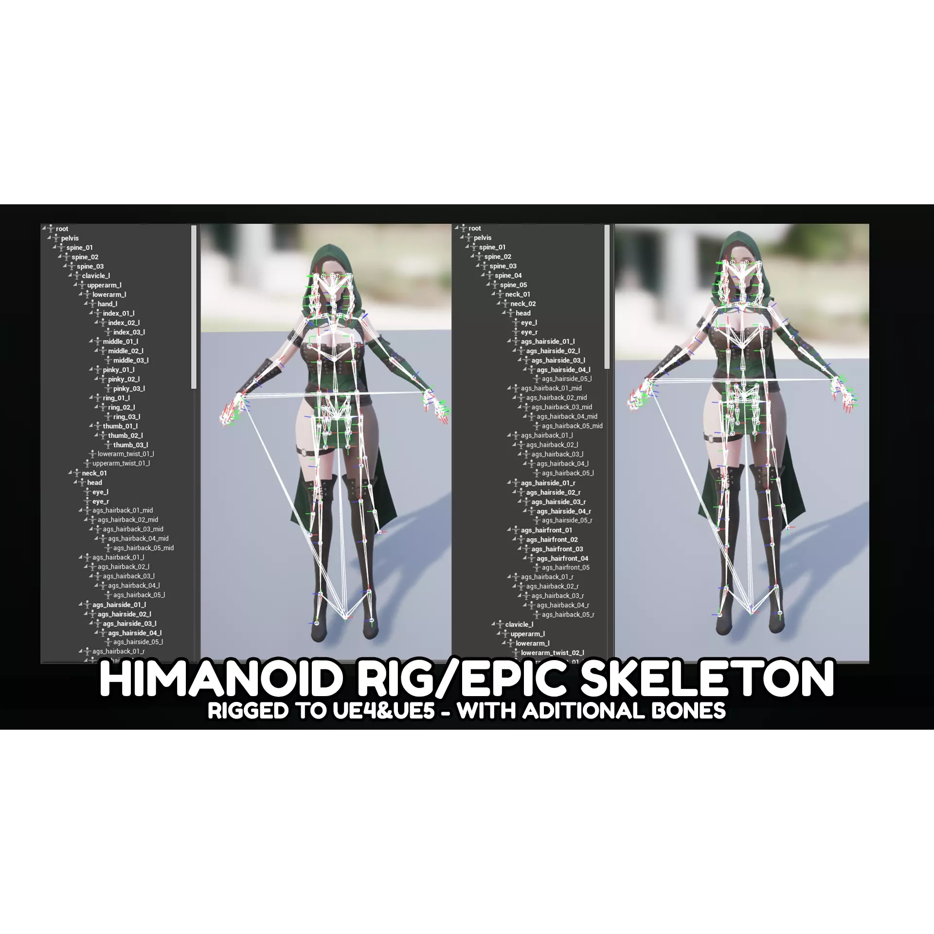 Archer Girl Sena - Low-Poly Game-Ready 3D Model - View 9