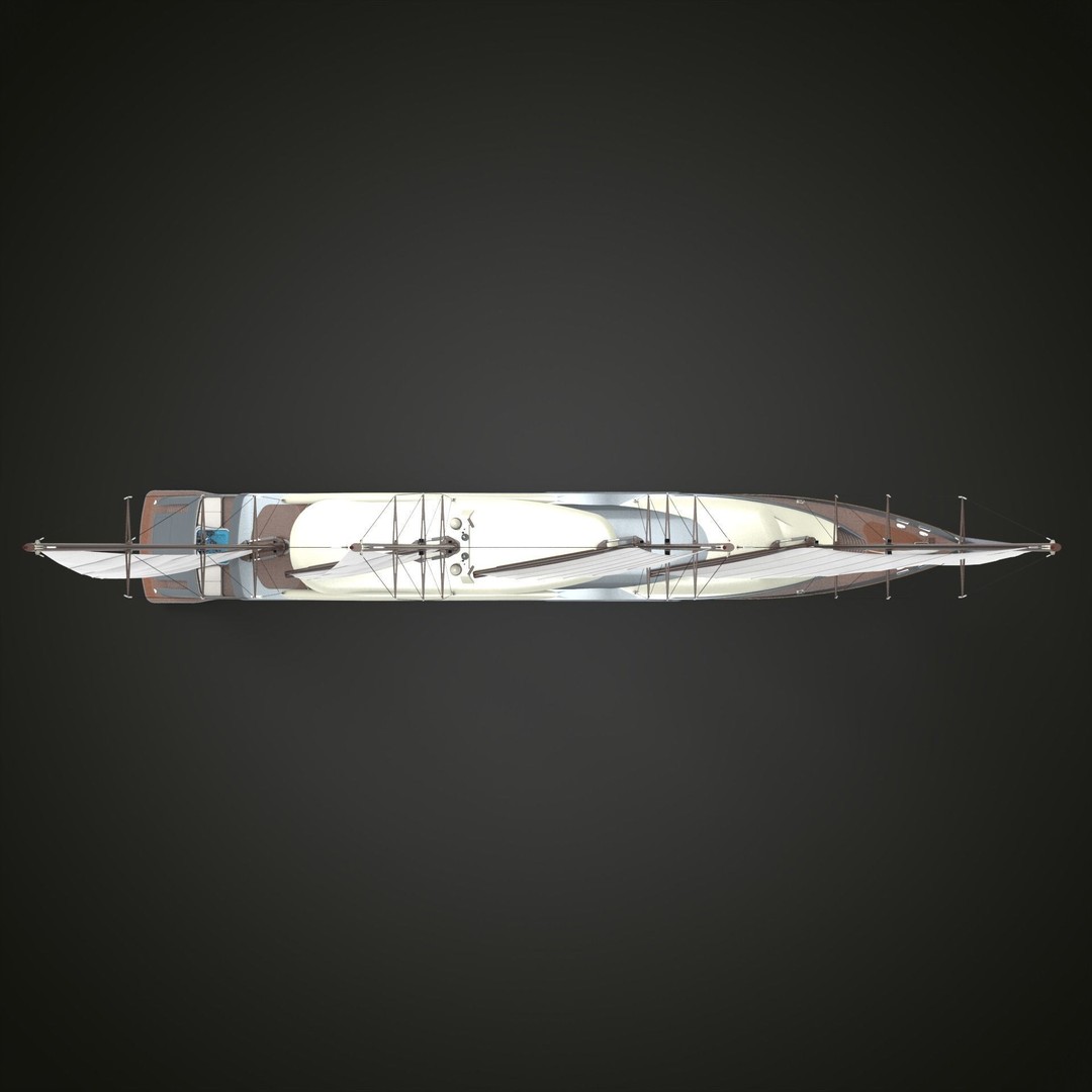 Sailing Yacht 3D Model – High Poly Realistic Vessel, FBX, OBJ - View 10
