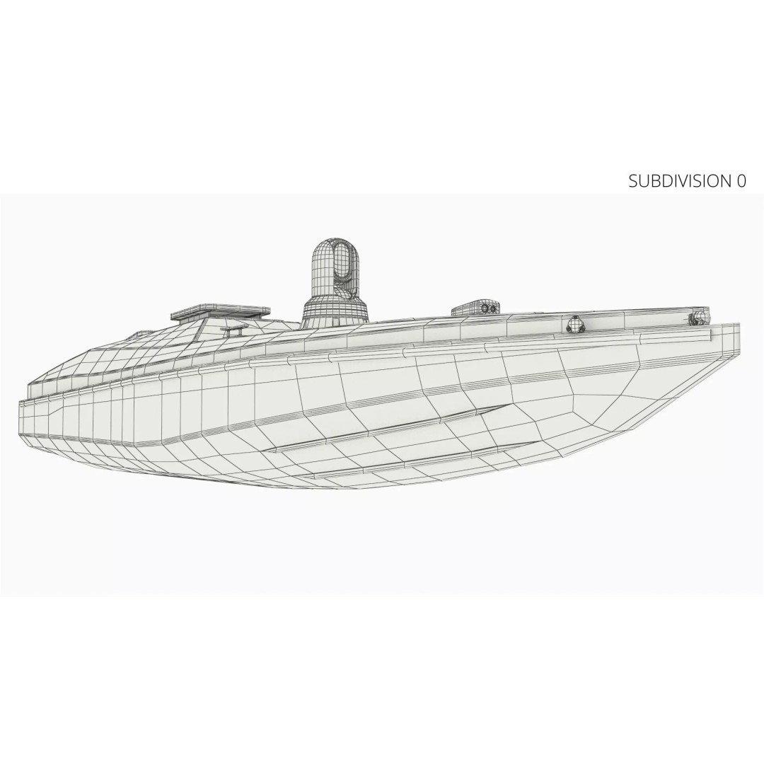 Military Naval Drone Boat 3D Model – PBR Unmanned Vessel, FBX - View 14