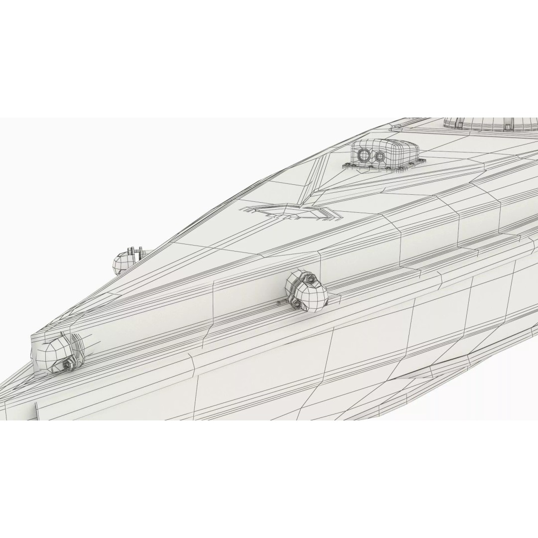 Military Naval Drone Boat 3D Model – PBR Unmanned Vessel, FBX - View 17