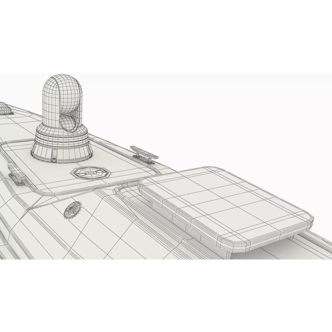 Military Naval Drone Boat 3D Model – PBR Unmanned Vessel, FBX - View 19