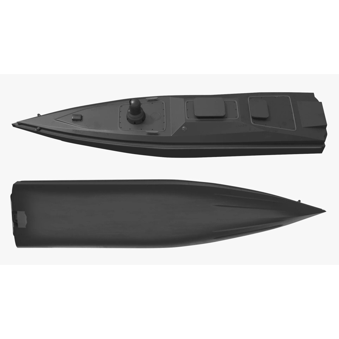 Military Naval Drone Boat 3D Model – PBR Unmanned Vessel, FBX - View 6