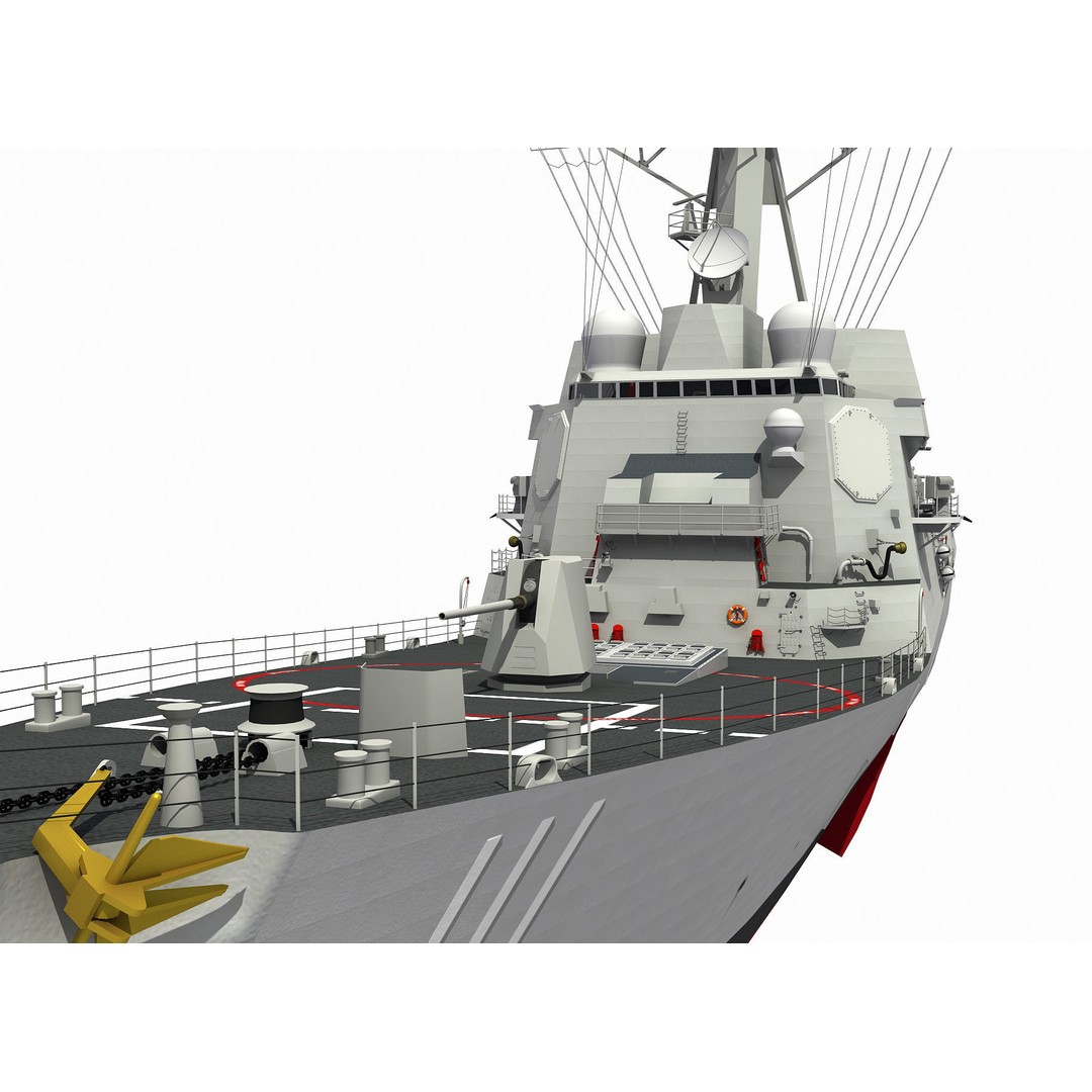 USS Spruance 3D Model – Detailed Military Watercraft, FBX & OBJ - View 14