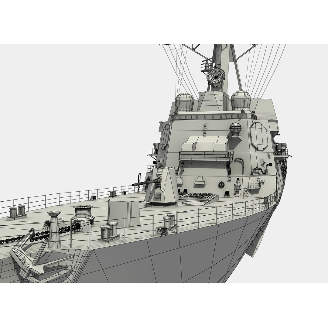 USS Spruance 3D Model – Detailed Military Watercraft, FBX & OBJ - View 15