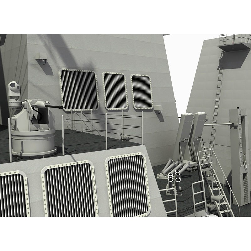 USS Spruance 3D Model – Detailed Military Watercraft, FBX & OBJ - View 16