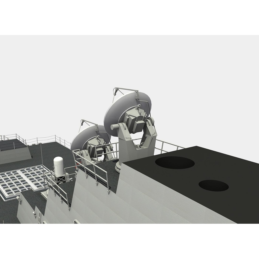 USS Spruance 3D Model – Detailed Military Watercraft, FBX & OBJ - View 18