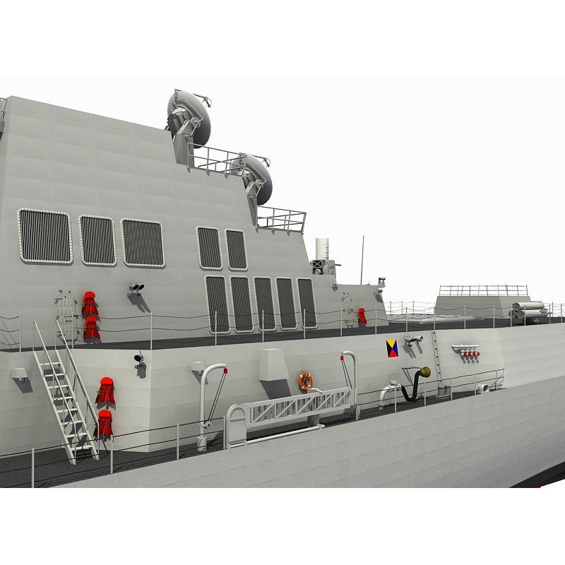 USS Spruance 3D Model – Detailed Military Watercraft, FBX & OBJ - View 19