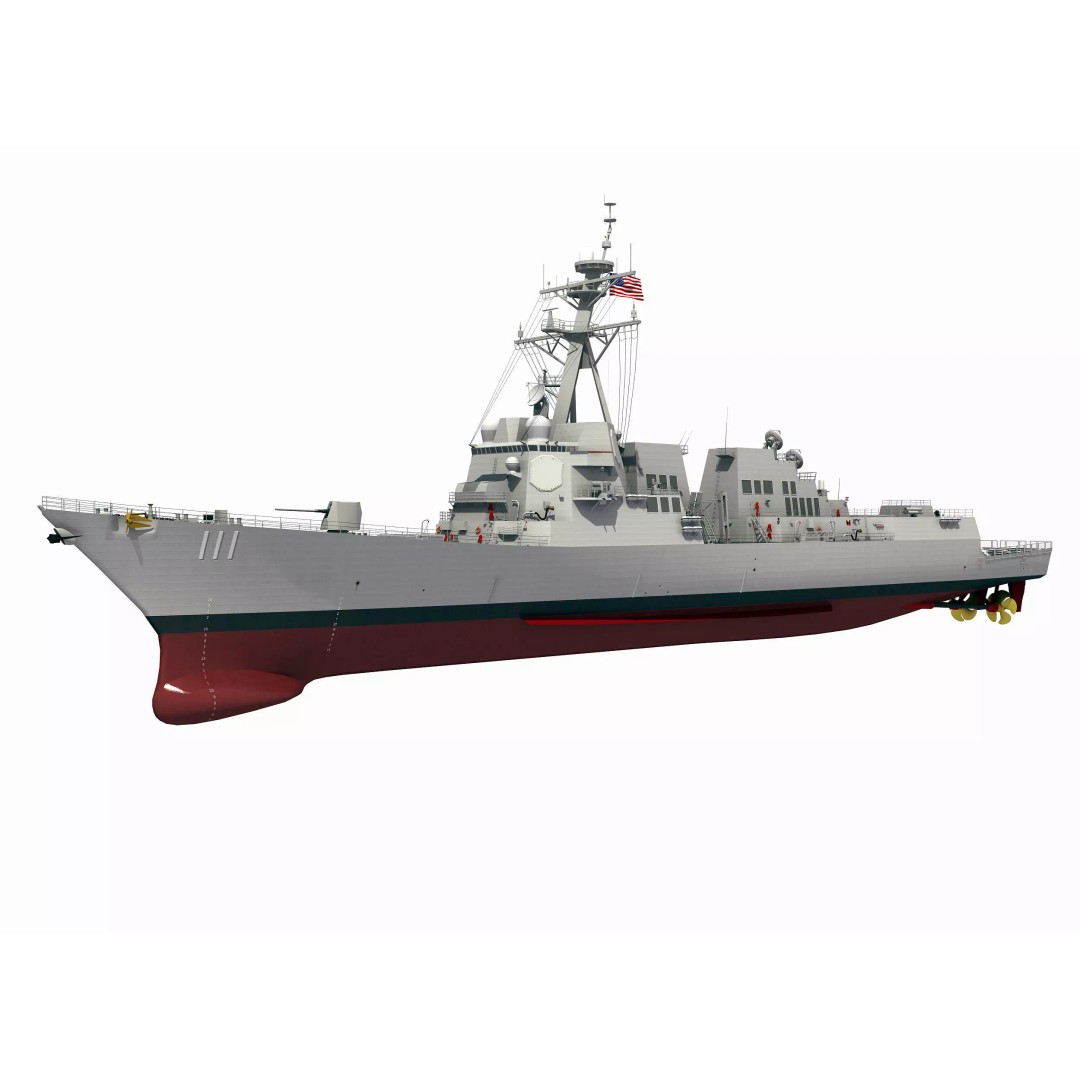 USS Spruance 3D Model – Detailed Military Watercraft, FBX & OBJ - View 2