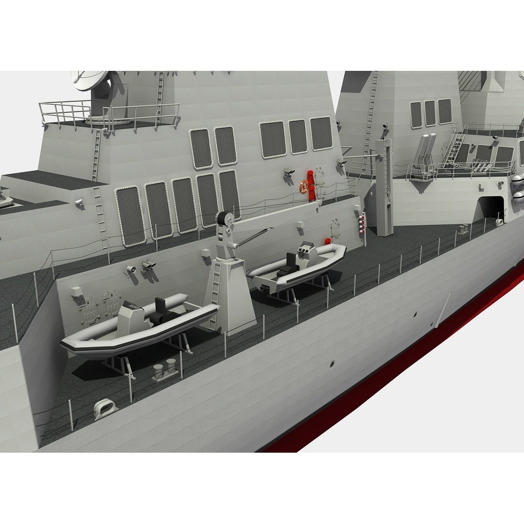 USS Spruance 3D Model – Detailed Military Watercraft, FBX & OBJ - View 23