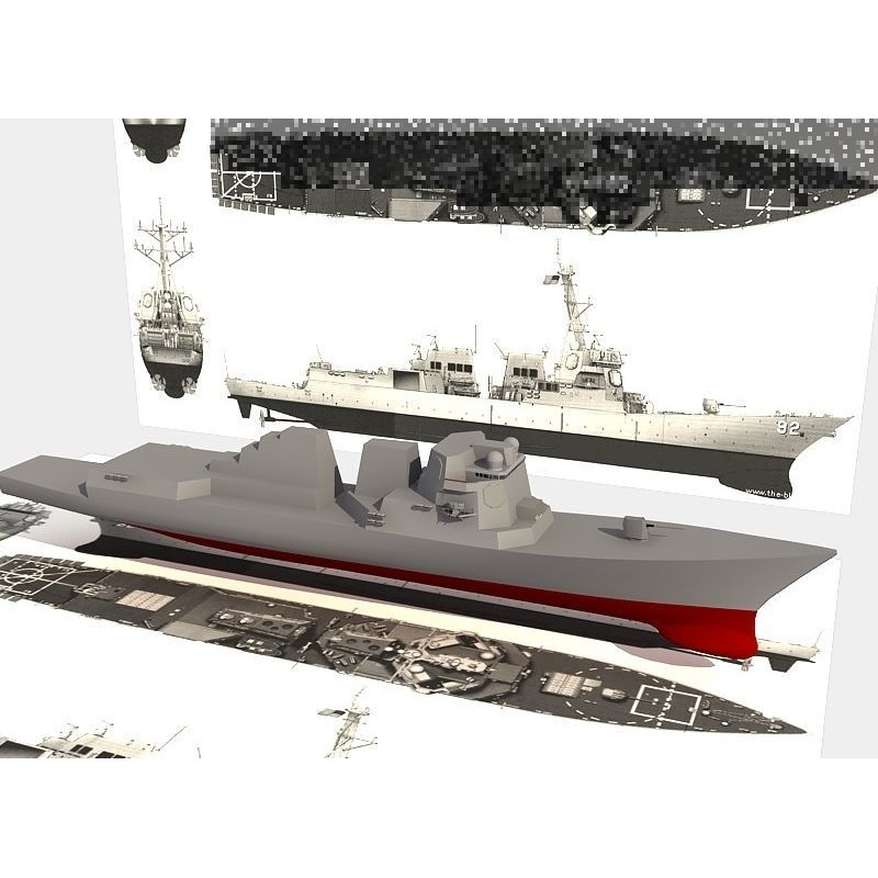USS Spruance 3D Model – Detailed Military Watercraft, FBX & OBJ - View 29