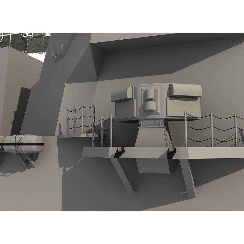 USS Spruance 3D Model – Detailed Military Watercraft, FBX & OBJ - View 33