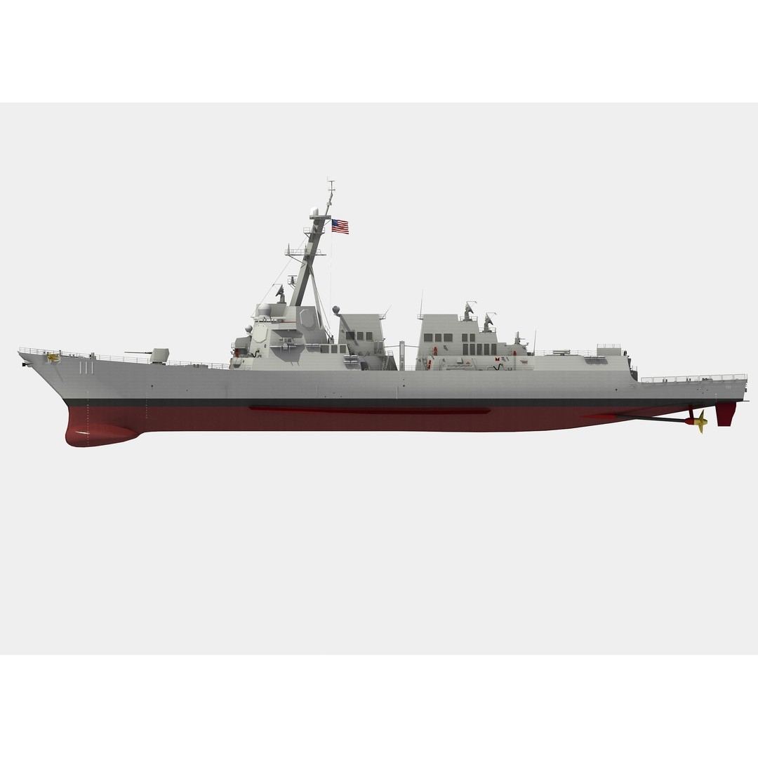 USS Spruance 3D Model – Detailed Military Watercraft, FBX & OBJ - View 9
