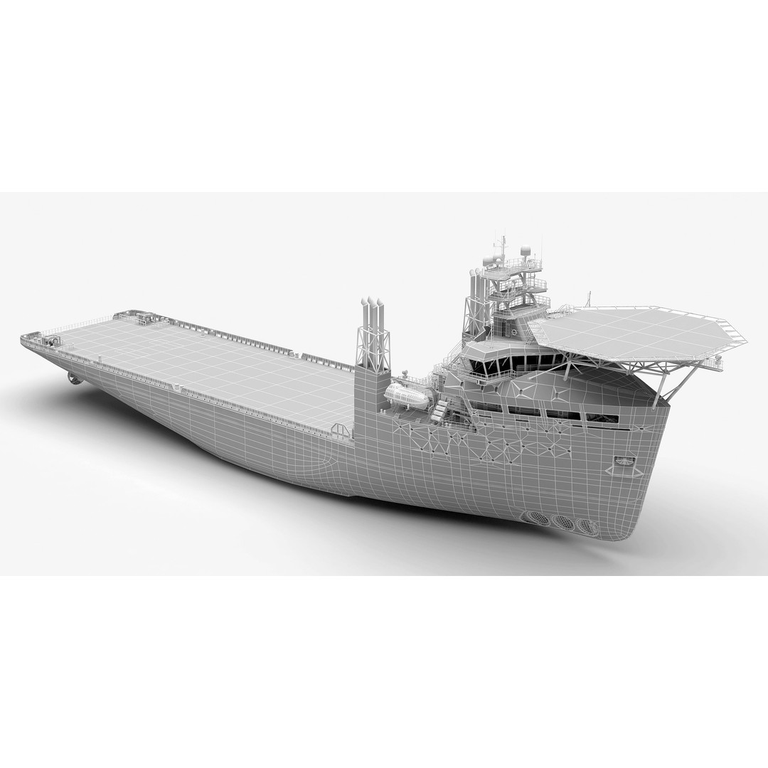 Offshore Carrier 3D Model – High-Detail Platform Supply Vessel, FBX