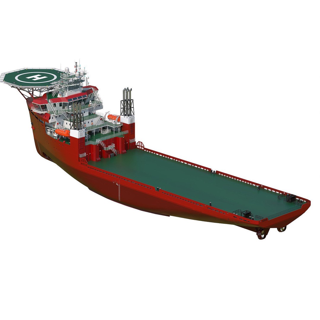 Offshore Carrier 3D Model – High-Detail Platform Supply Vessel, FBX - View 10