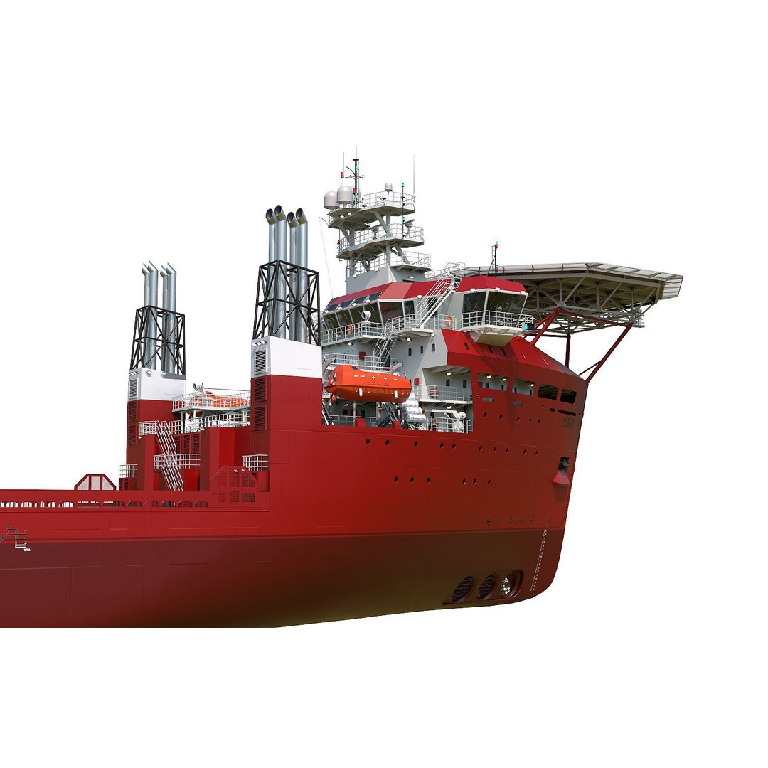 Offshore Carrier 3D Model – High-Detail Platform Supply Vessel, FBX - View 5