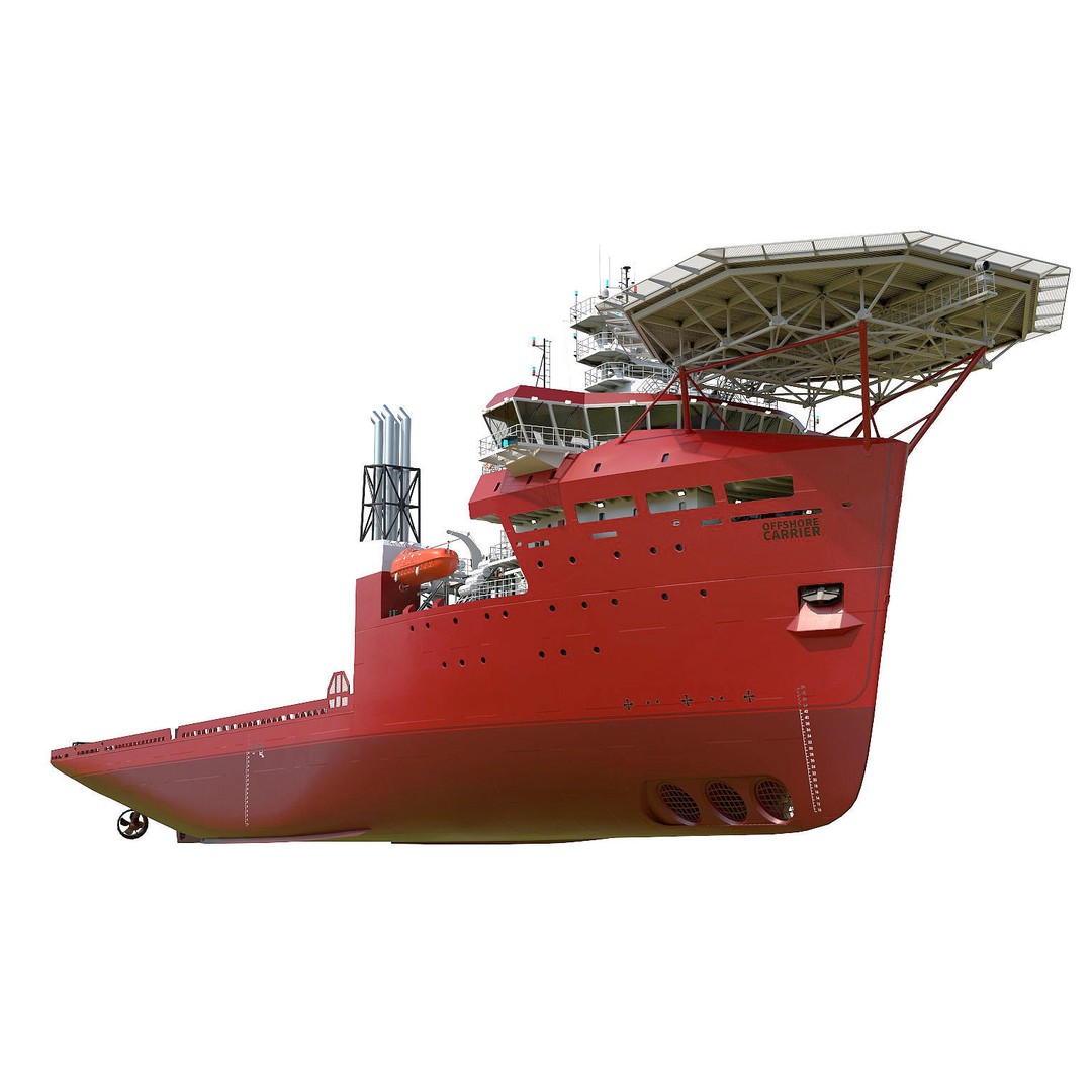 Offshore Carrier 3D Model – High-Detail Platform Supply Vessel, FBX - View 7