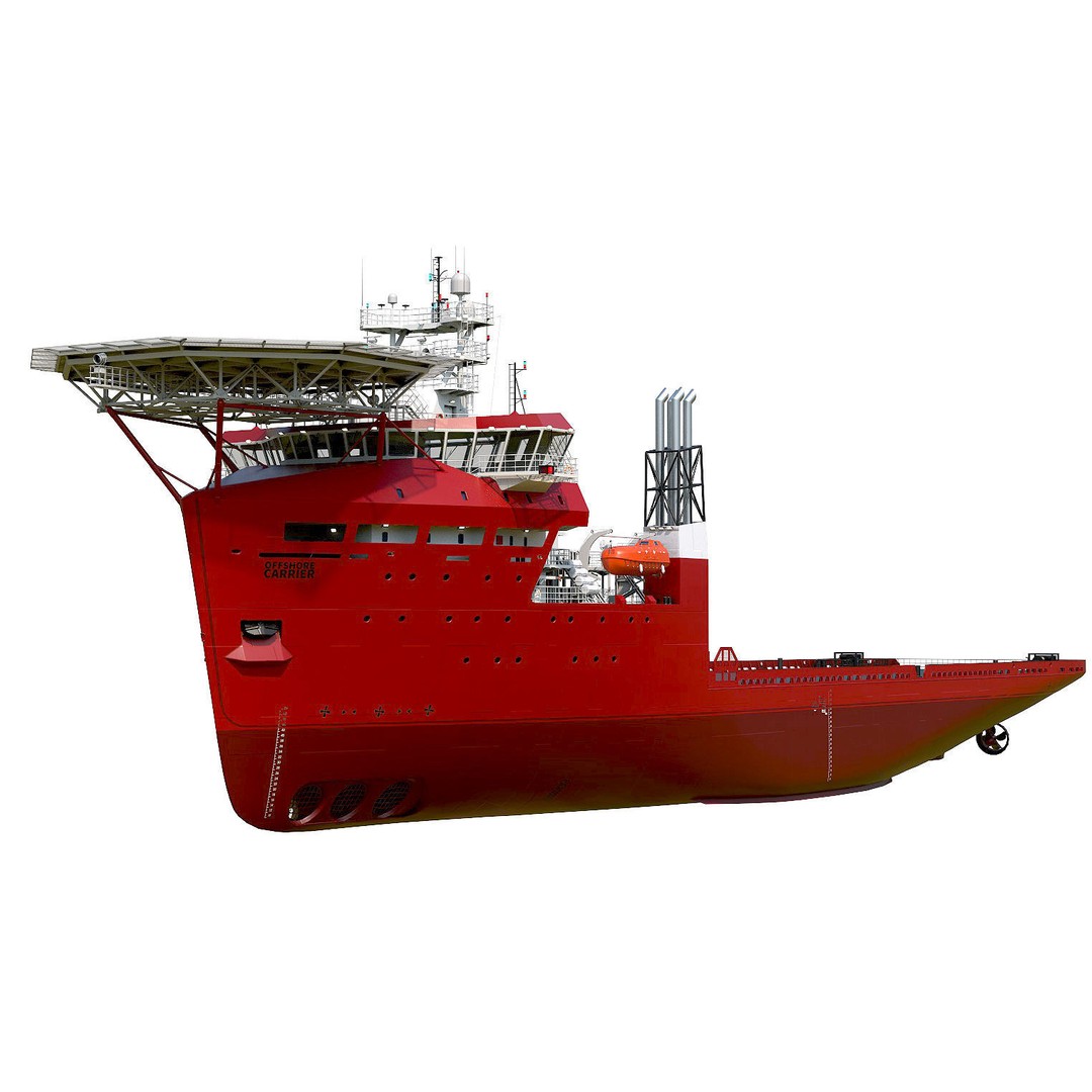 Offshore Carrier 3D Model – High-Detail Platform Supply Vessel, FBX - View 8