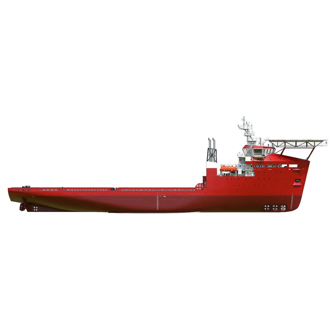 Offshore Carrier 3D Model – High-Detail Platform Supply Vessel, FBX - View 9