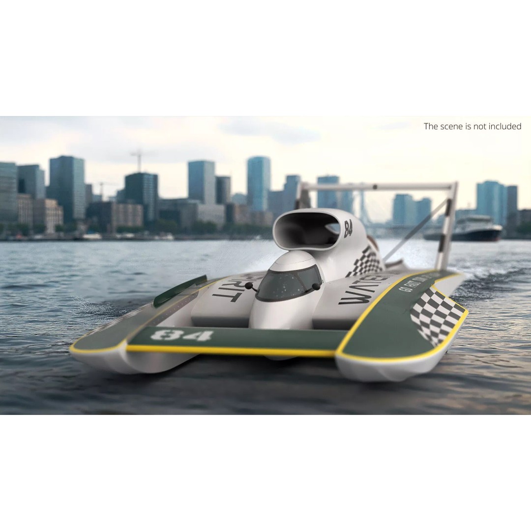 Aerodynamic Speed Hydroplane 3D Model – High-Quality Racing Watercraft, FBX - View 4