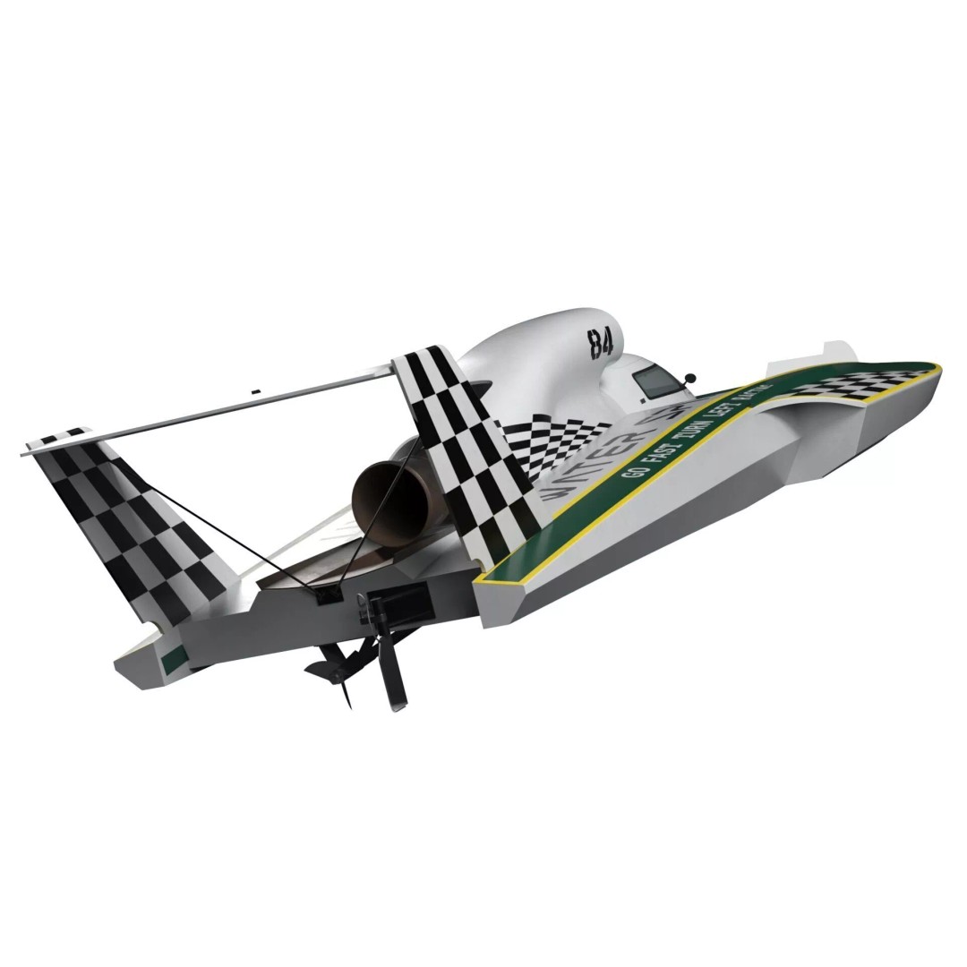 Aerodynamic Speed Hydroplane 3D Model – High-Quality Racing Watercraft, FBX - View 5