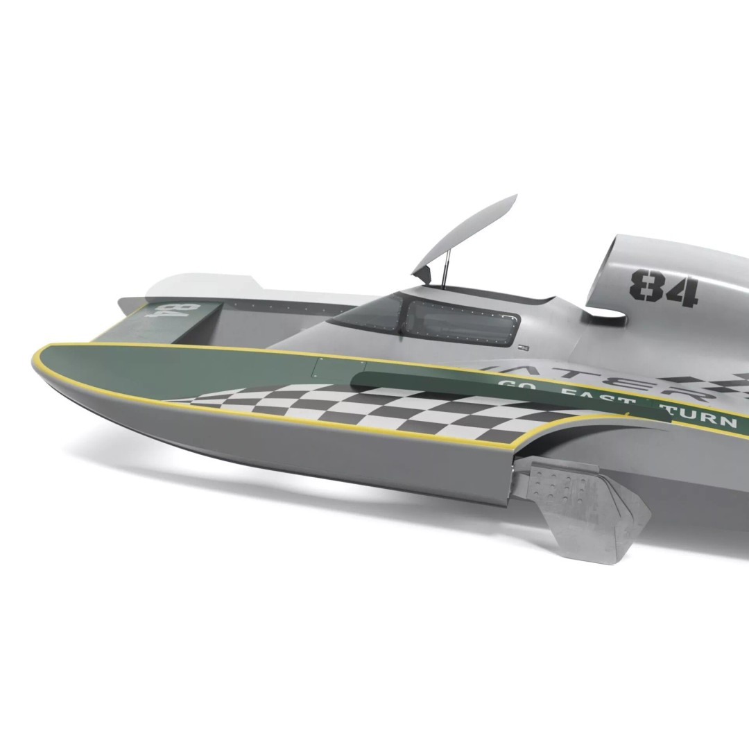 Aerodynamic Speed Hydroplane 3D Model – High-Quality Racing Watercraft, FBX - View 9