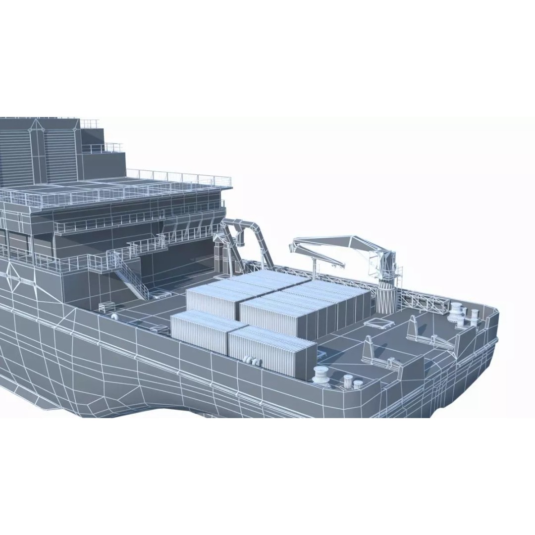 Xuelong-2 Polar Icebreaker 3D Model – High Poly PBR Asset, FBX