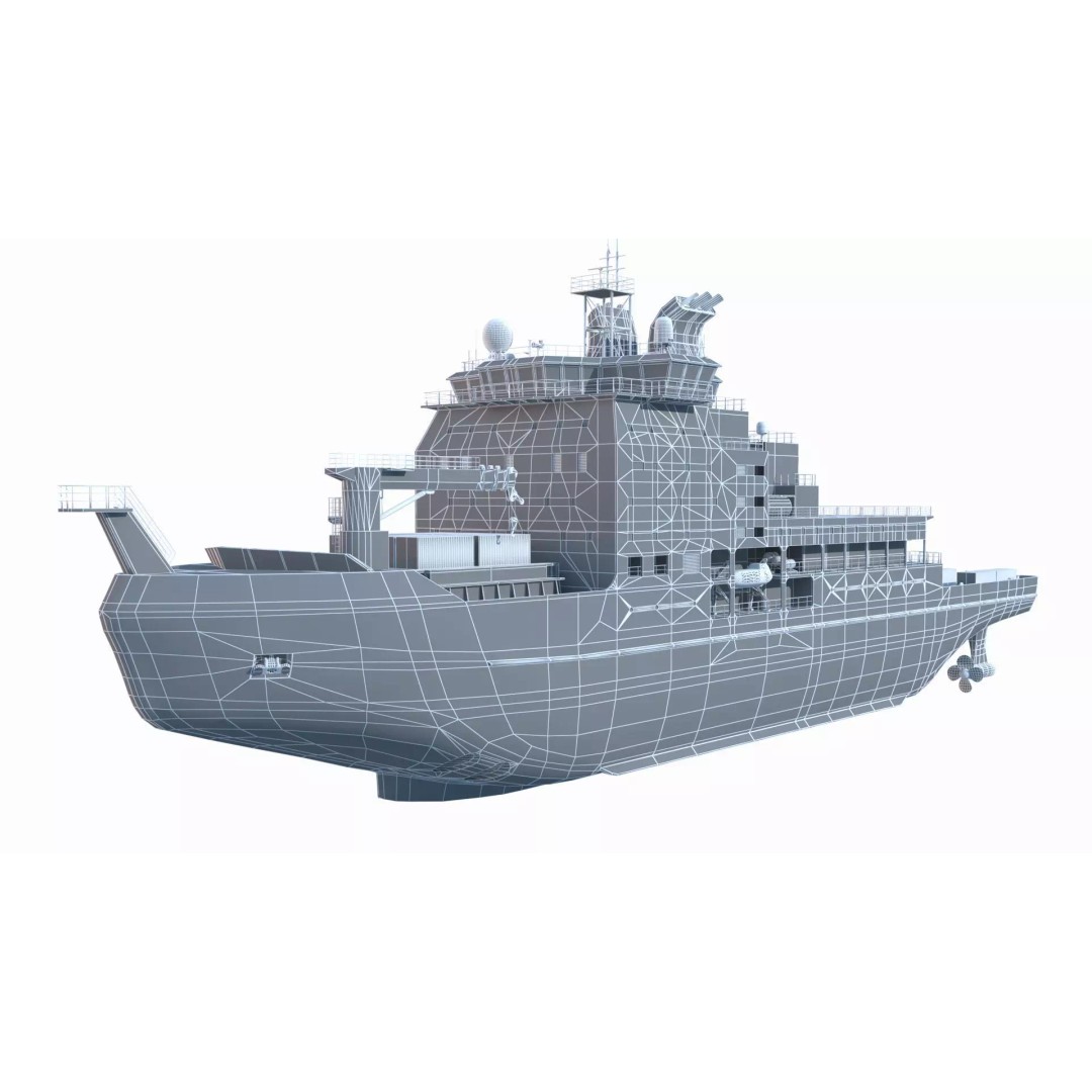 Xuelong-2 Polar Icebreaker 3D Model – High Poly PBR Asset, FBX - View 13