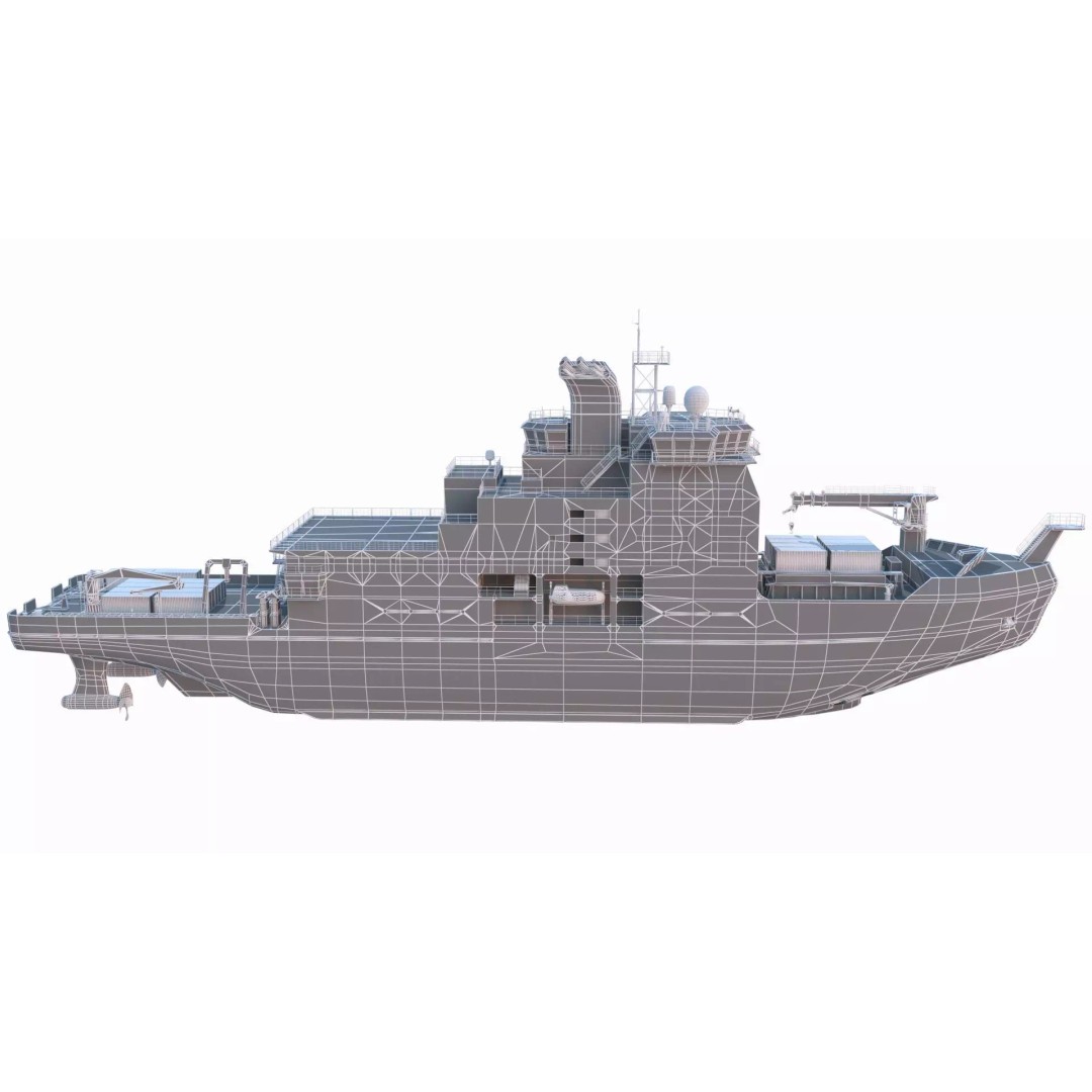 Xuelong-2 Polar Icebreaker 3D Model – High Poly PBR Asset, FBX - View 15