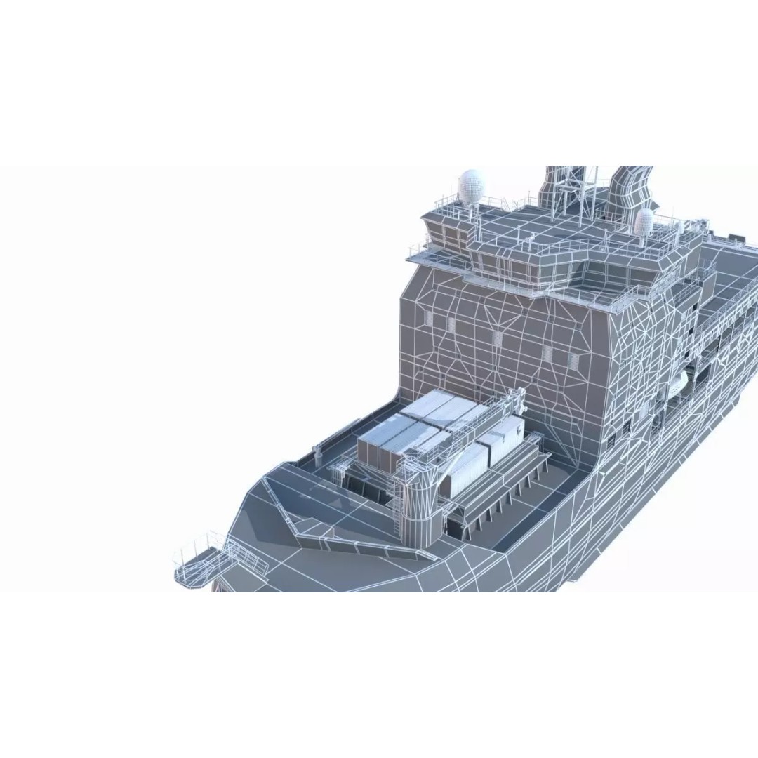 Xuelong-2 Polar Icebreaker 3D Model – High Poly PBR Asset, FBX - View 17
