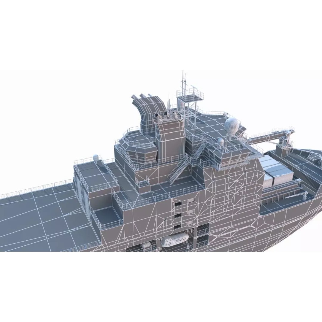 Xuelong-2 Polar Icebreaker 3D Model – High Poly PBR Asset, FBX - View 18