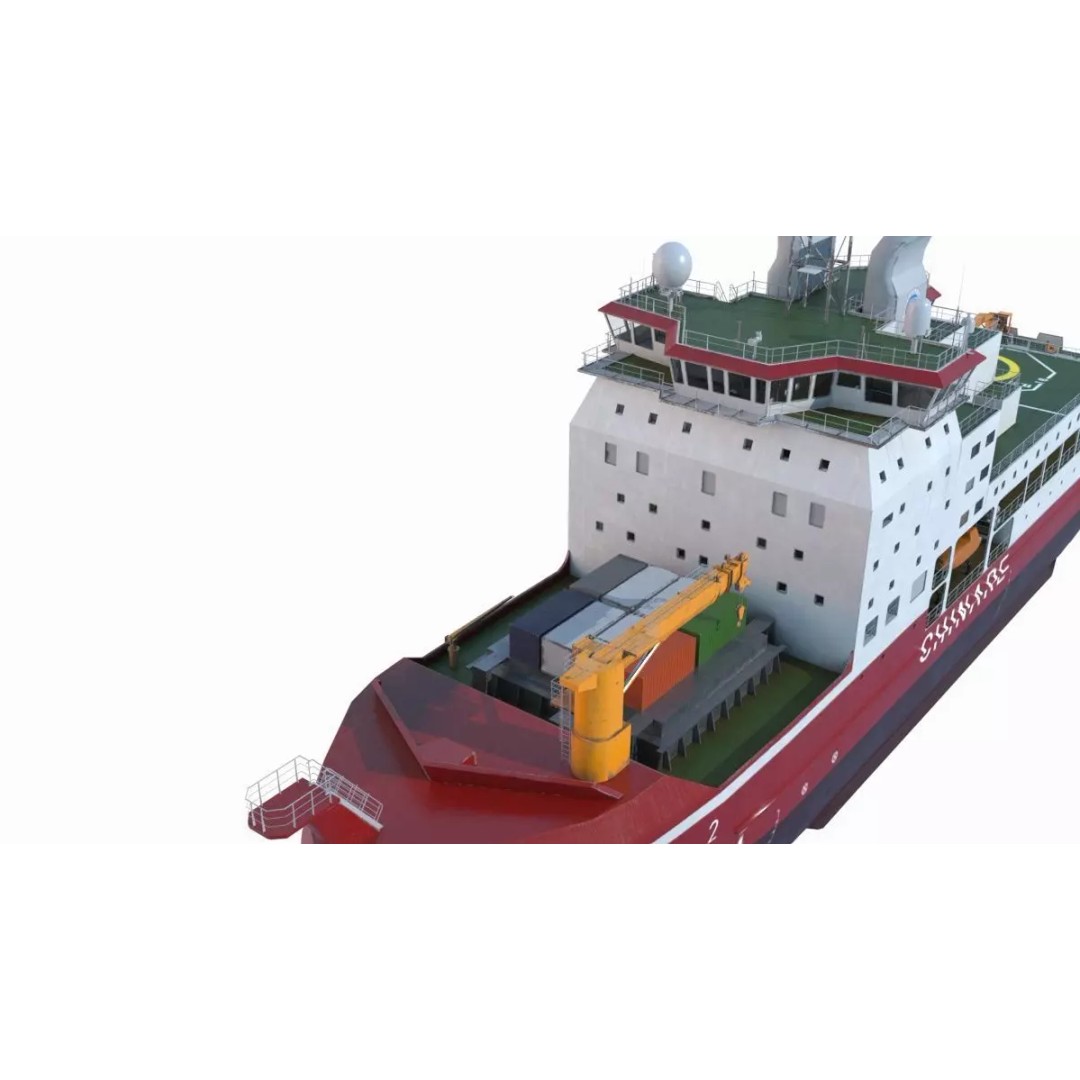 Xuelong-2 Polar Icebreaker 3D Model – High Poly PBR Asset, FBX - View 9