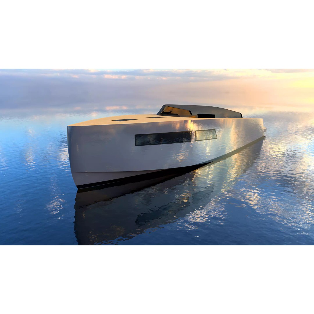 VanDutch 40 Yacht 3D Model – Low Poly Watercraft, OBJ & More - View 2