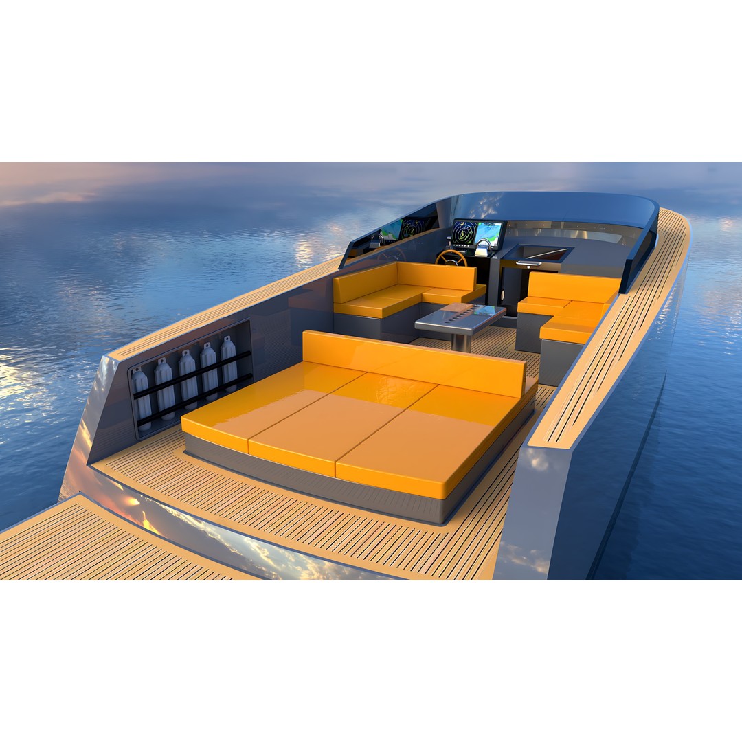 VanDutch 40 Yacht 3D Model – Low Poly Watercraft, OBJ & More - View 4