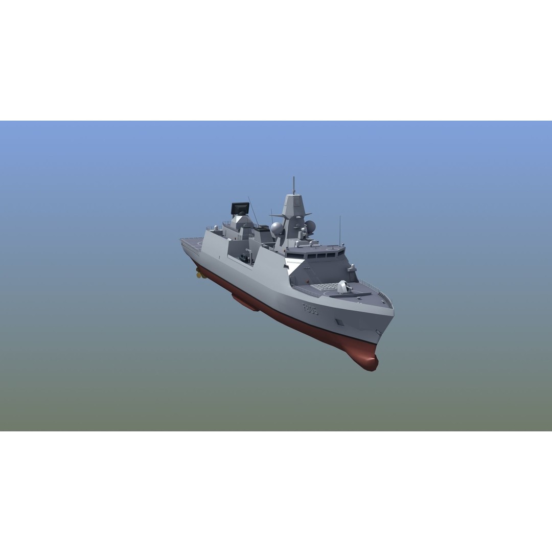 HNLMS Evertsen Frigate 3D Model – Military Watercraft, FBX, Game Ready - View 15