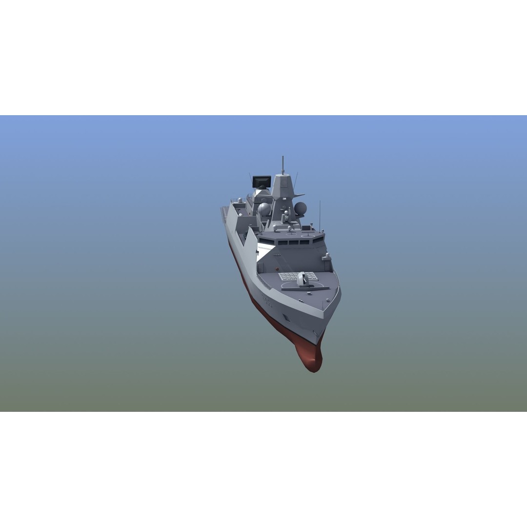 HNLMS Evertsen Frigate 3D Model – Military Watercraft, FBX, Game Ready - View 16