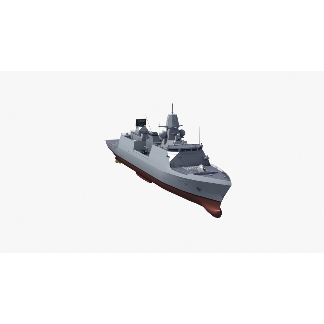 HNLMS Evertsen Frigate 3D Model – Military Watercraft, FBX, Game Ready - View 34