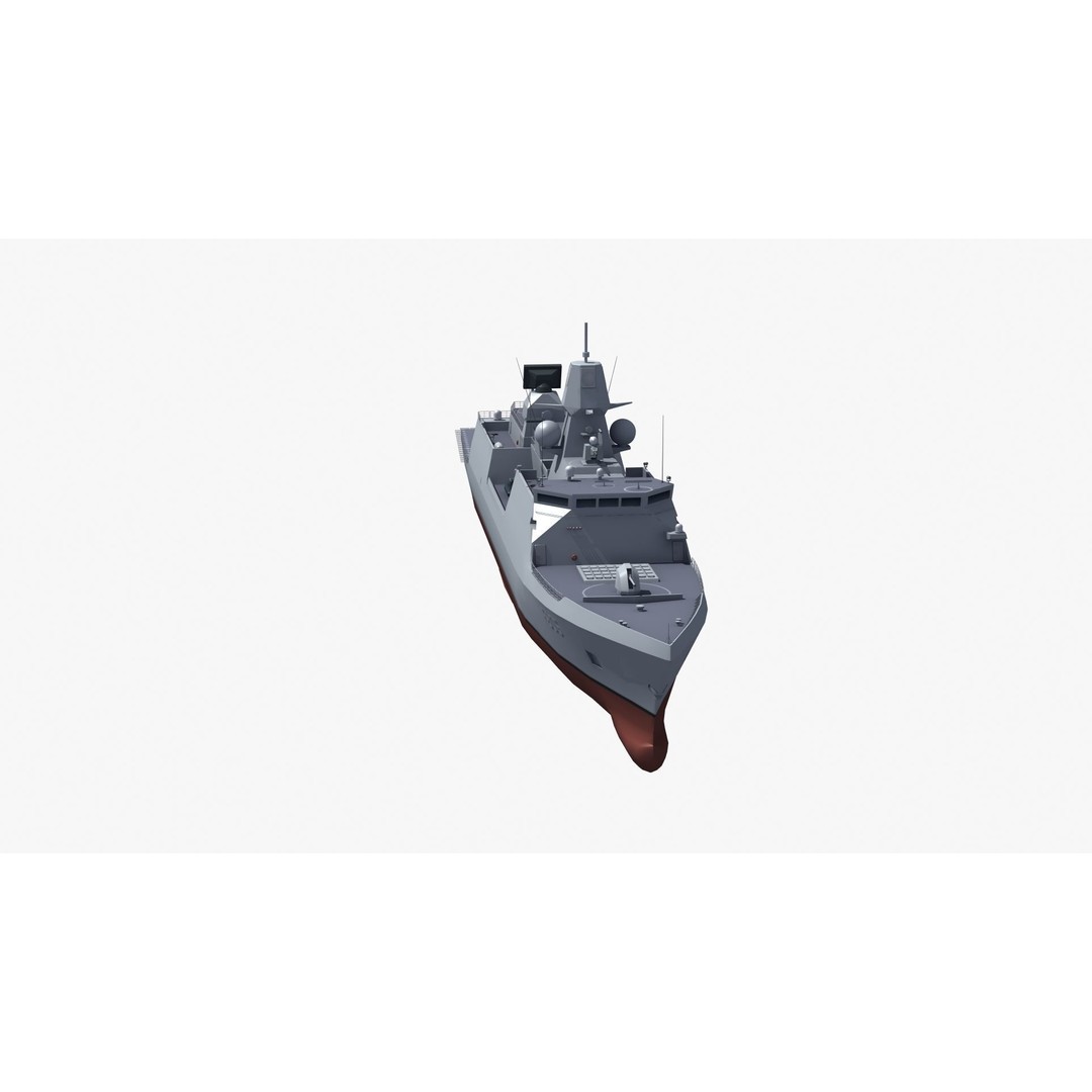 HNLMS Evertsen Frigate 3D Model – Military Watercraft, FBX, Game Ready - View 35