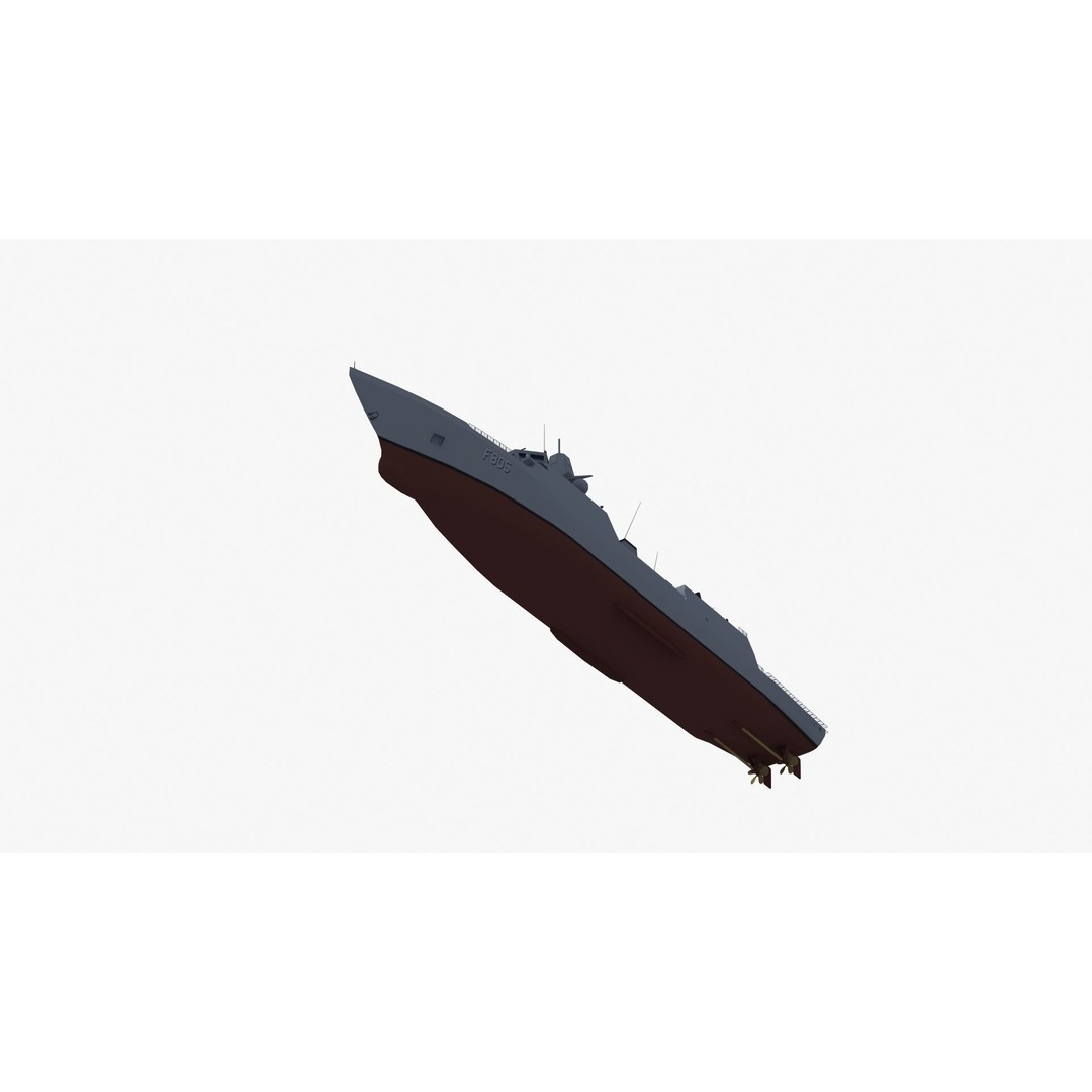HNLMS Evertsen Frigate 3D Model – Military Watercraft, FBX, Game Ready - View 37