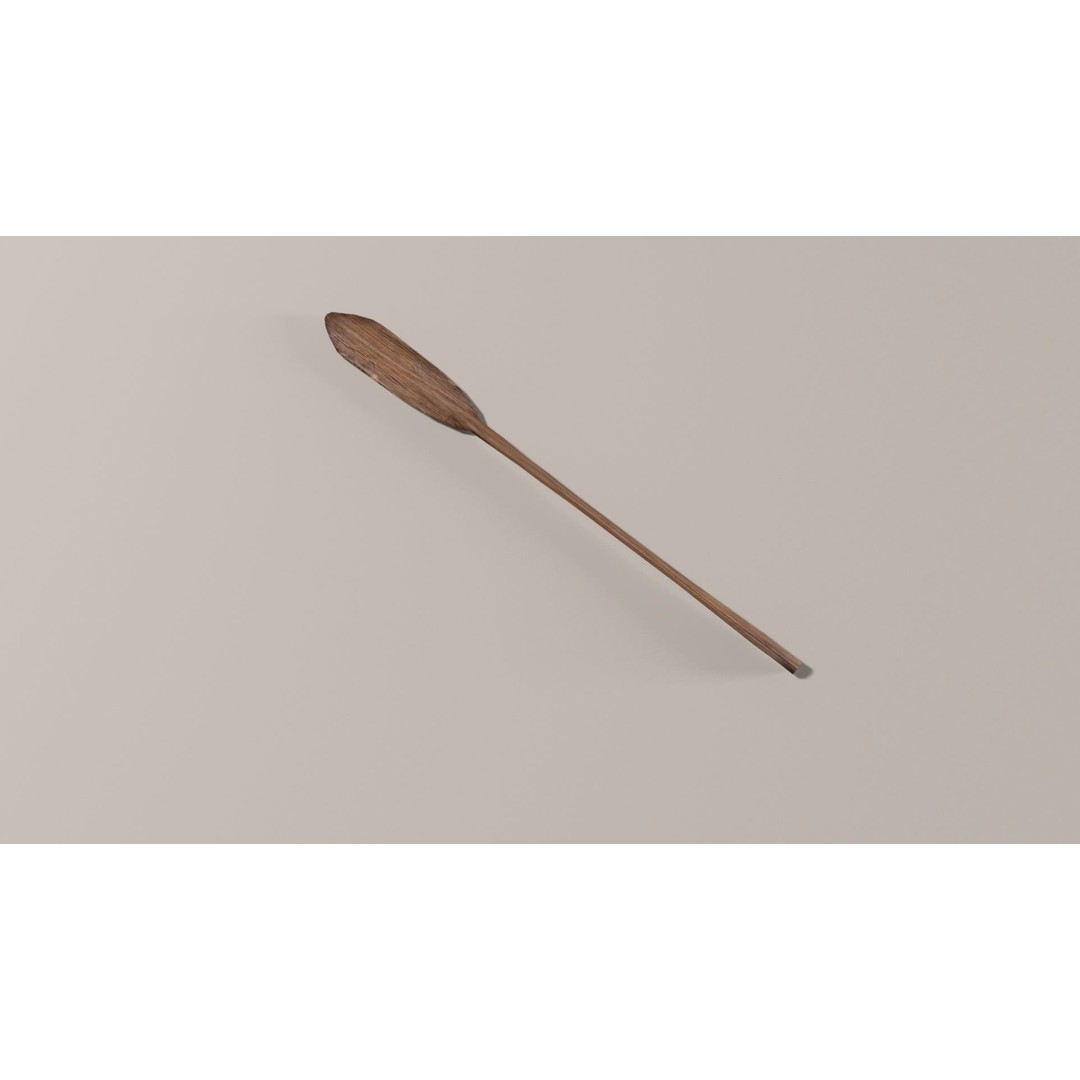 Boat 3D Model – Low Poly Historic Vessel with Oars, FBX - View 17